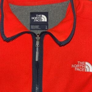 The North Face Red and Gray Fleece Jacket